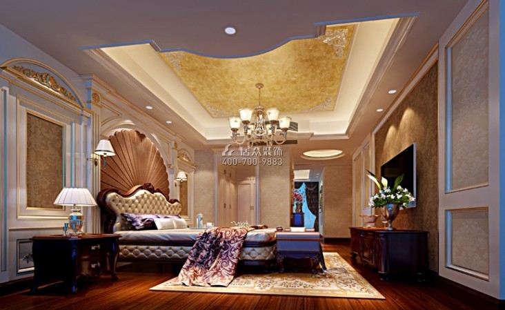 豐盛華庭280平方米混搭風格復式戶型臥室裝修效果圖