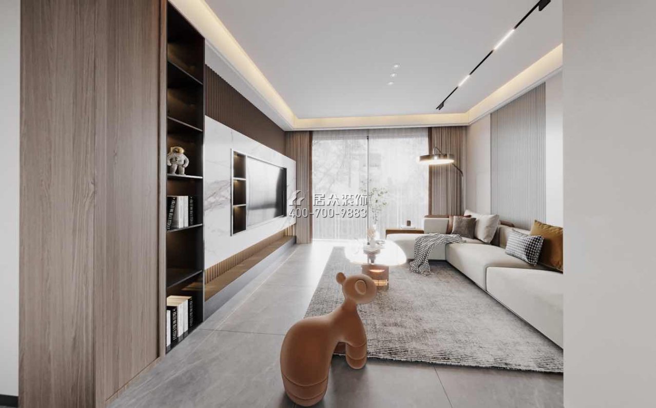 壹城中心未来花园125平方米现代简约风格平层户型客厅装修效果图