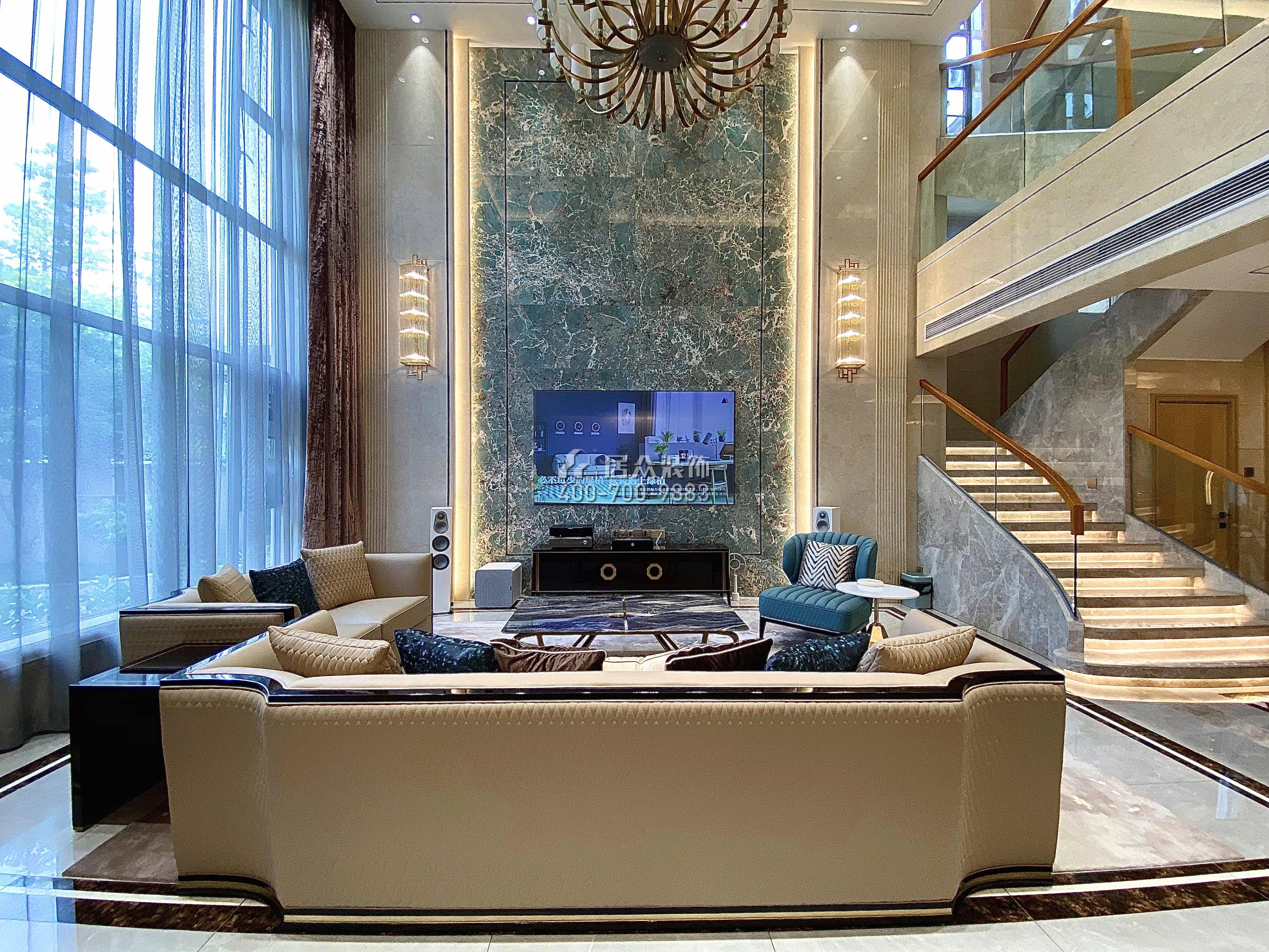 海逸豪庭御峰321平方米現代簡約風格別墅戶型客廳裝修效果圖