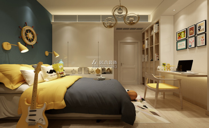 美的君蘭江山168平方米現代簡約風格平層戶型臥室裝修效果圖