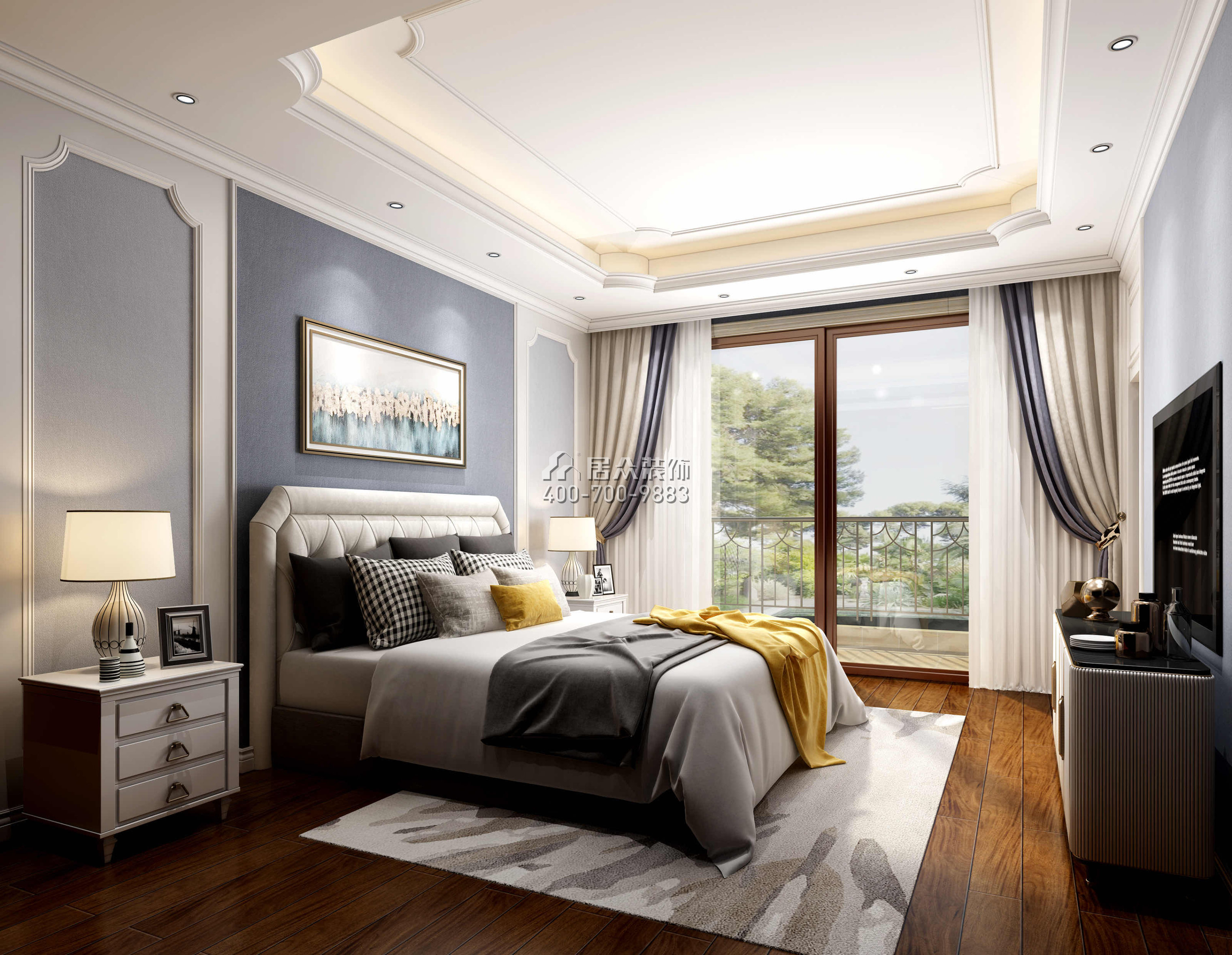 帝庭山500平方米歐式風格別墅戶型臥室裝修效果圖