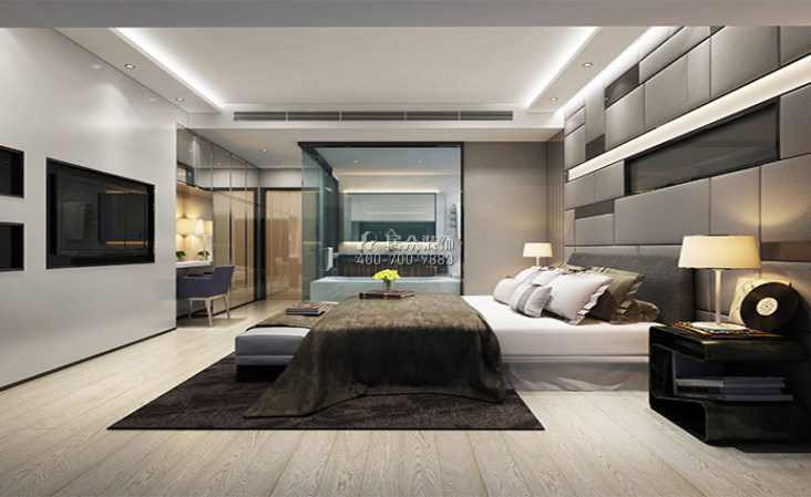 山语清晖177平方米现代简约风格平层户型卧室装修效果图
