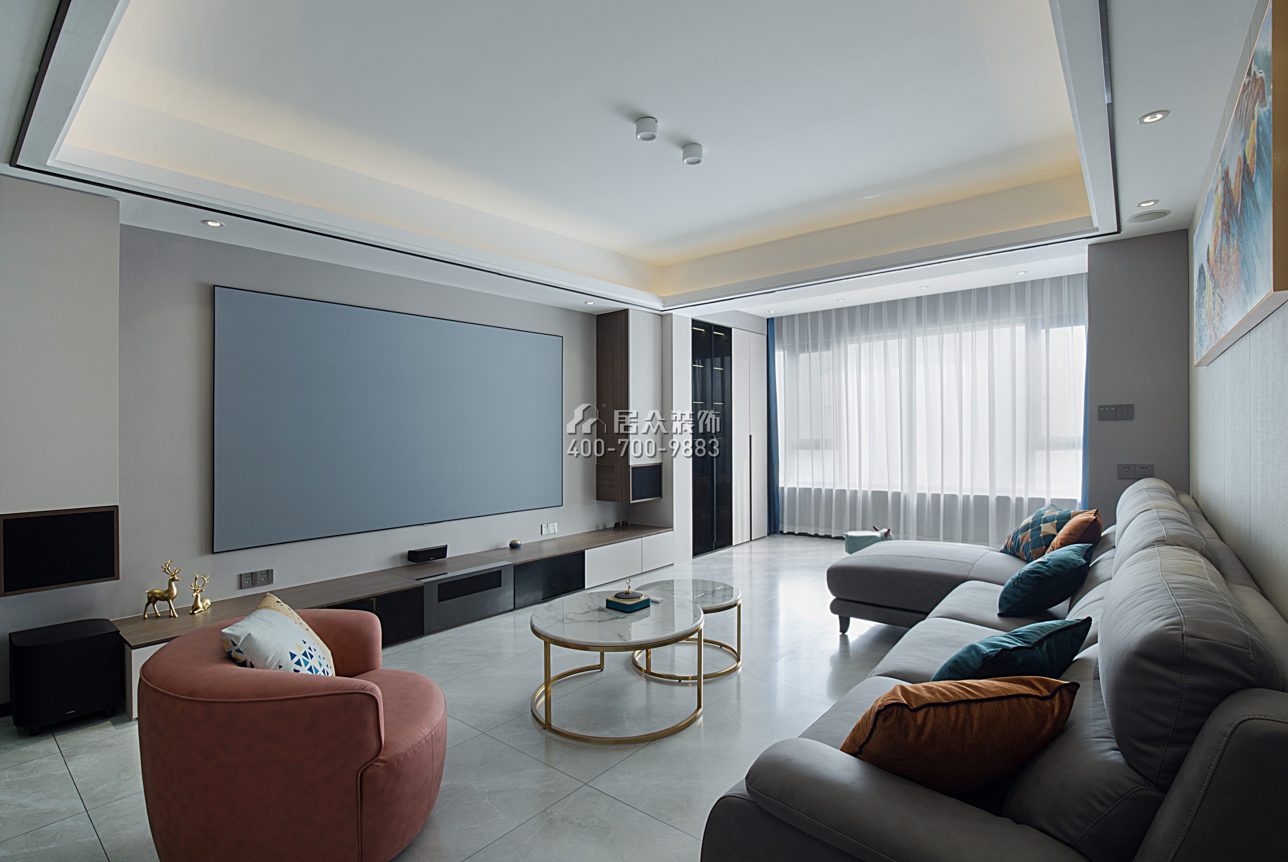 金水湾150平方米现代简约风格平层户型客厅装修效果图