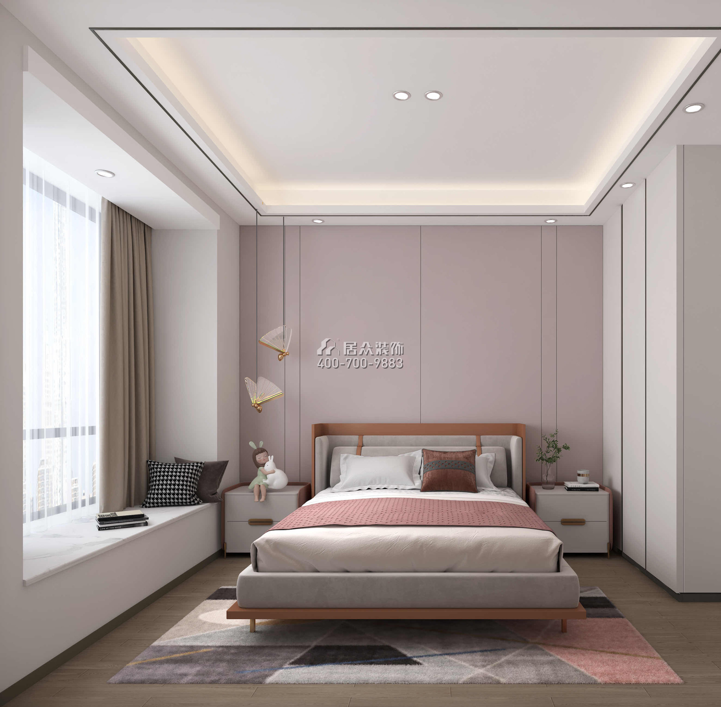 壹方中心175平方米現代簡約風格平層戶型臥室裝修效果圖