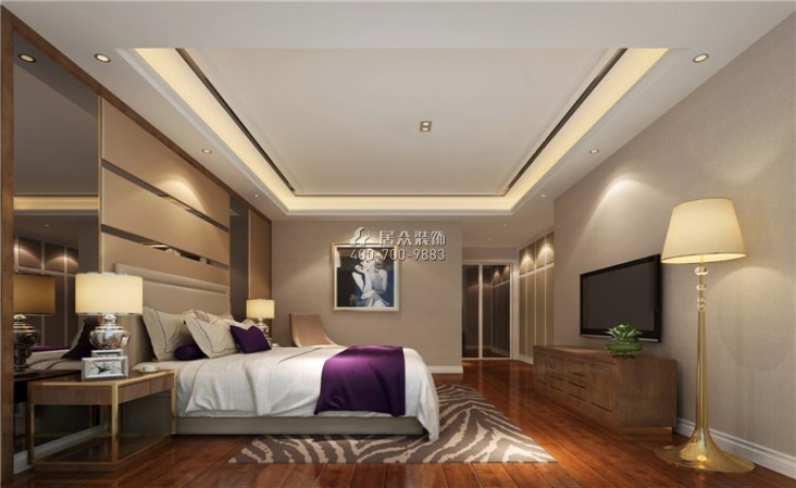 电力新村西区230平方米现代简约风格平层户型卧室装修效果图