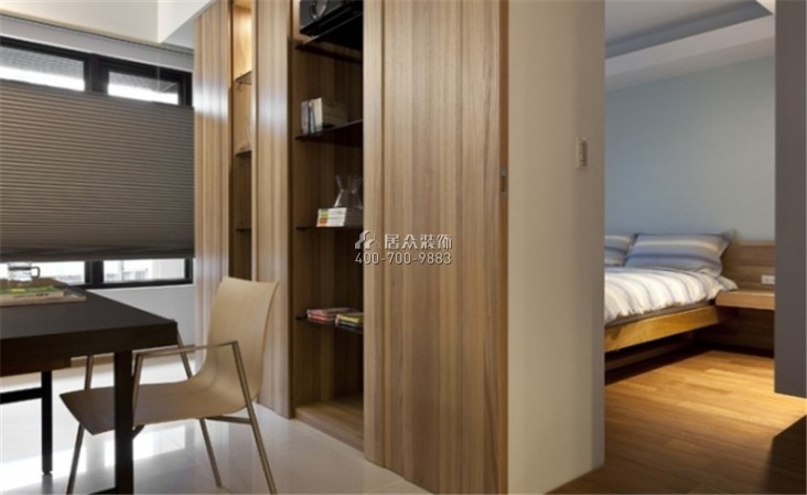 云安阳光城121平方米现代简约风格平层户型卧室装修效果图