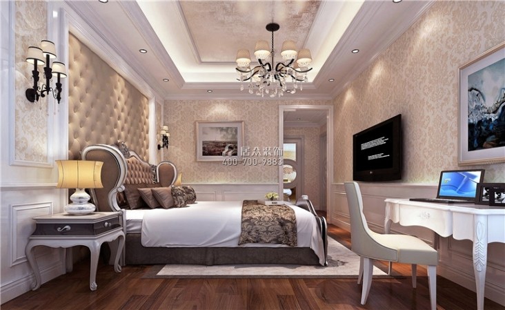 天悦湾262平方米欧式风格复式户型卧室装修效果图