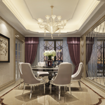 藏龙230平方米欧式风格平层户型客厅装修效果图