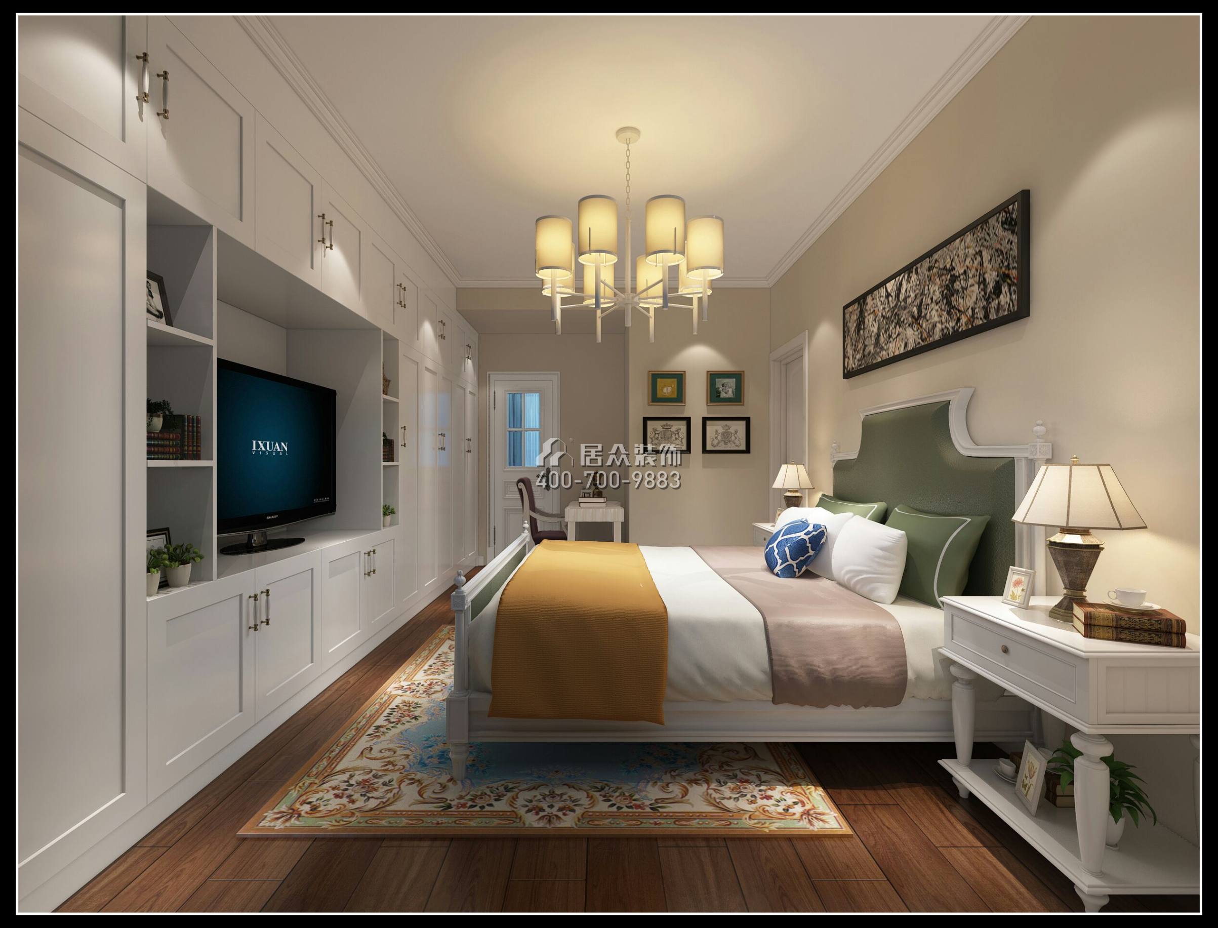 中信海阔天空130平方米现代简约风格平层户型卧室装修效果图