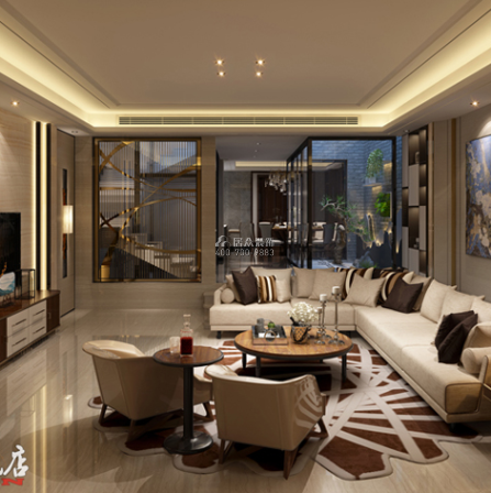中海天鉴580平方米其他风格别墅户型客厅装修效果图