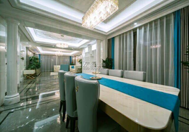 曦湾天馥220平方米欧式风格平层户型餐厅kok电竞平台效果图