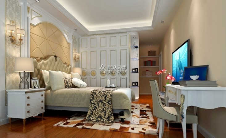 合生滨海城136平方米欧式风格平层户型卧室装修效果图