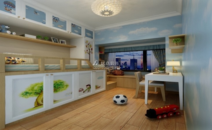 香格名苑89平方米欧式风格平层户型儿童房装修效果图