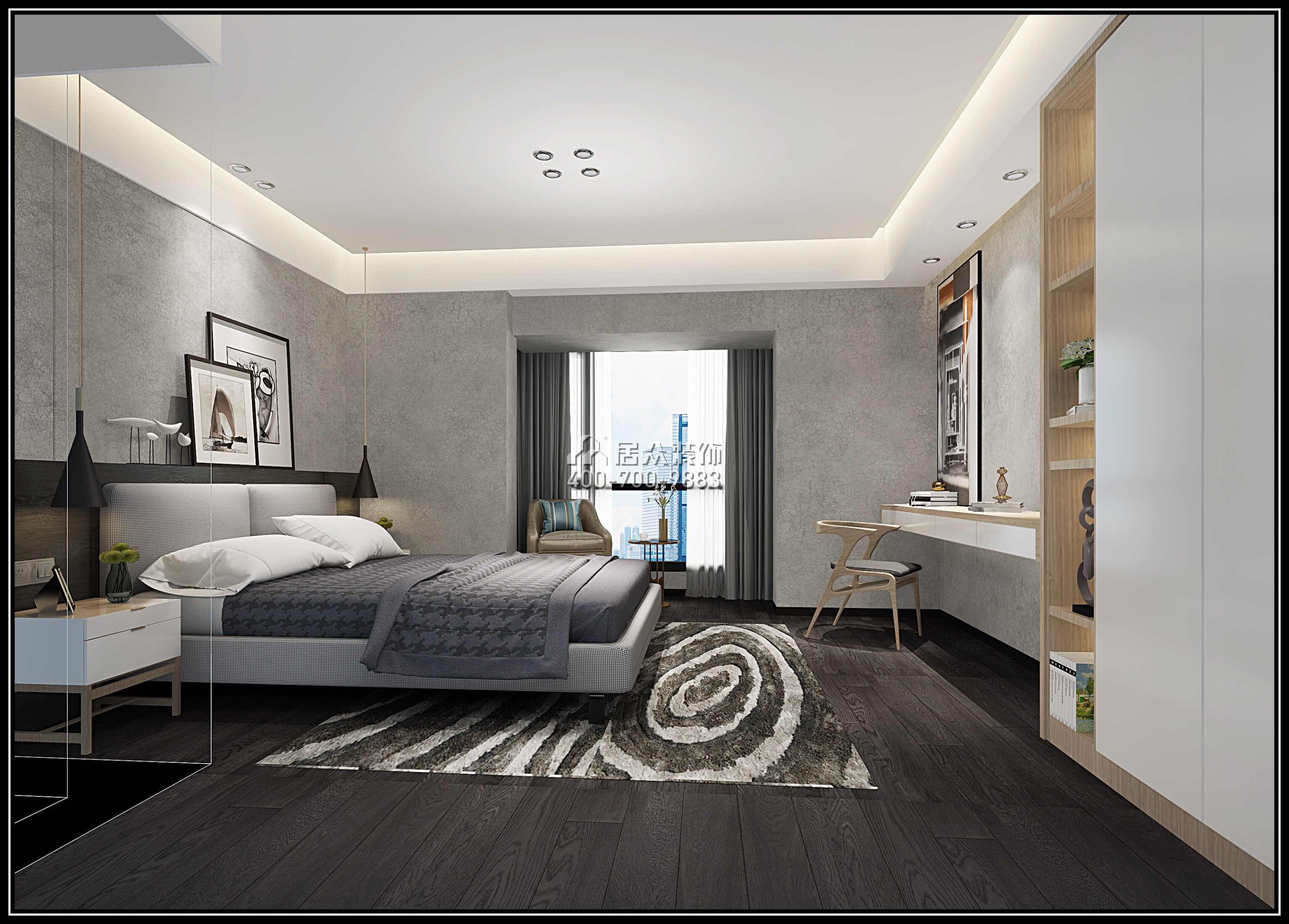 東?；▓@178平方米現代簡約風格平層戶型臥室裝修效果圖