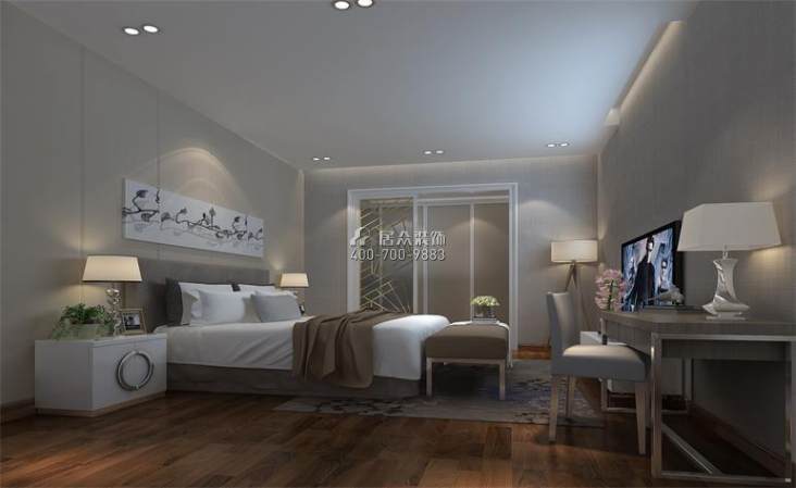云山詩意200平方米現代簡約風格平層戶型臥室裝修效果圖