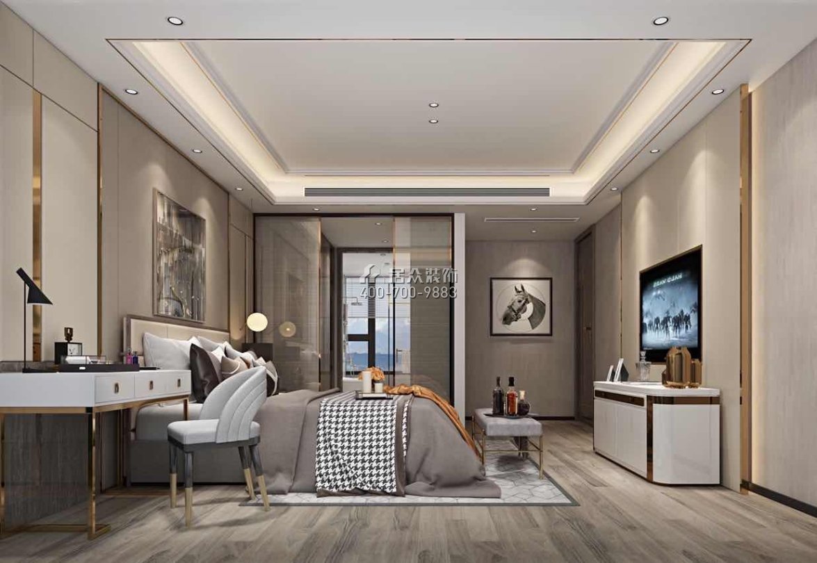 香山美墅五期171平方米現代簡約風格平層戶型臥室裝修效果圖