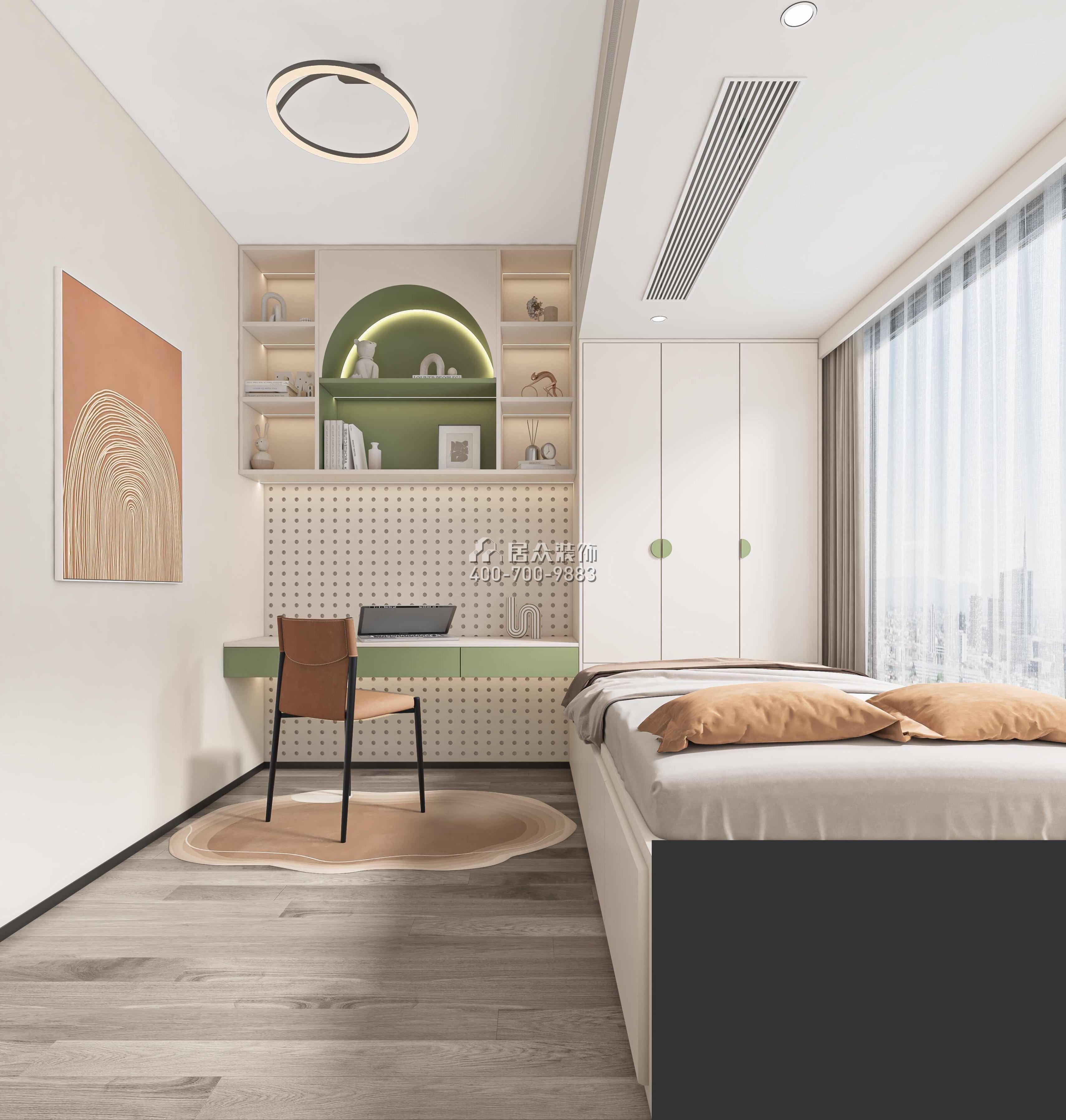 深铁阅山境花园88平方米现代简约风格平层户型卧室装修效果图