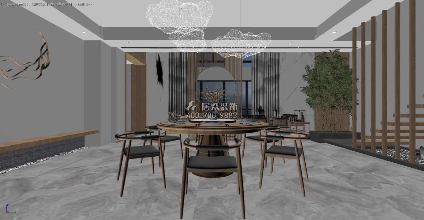中海银海湾460平方米中式风格复式户型餐厅装修效果图