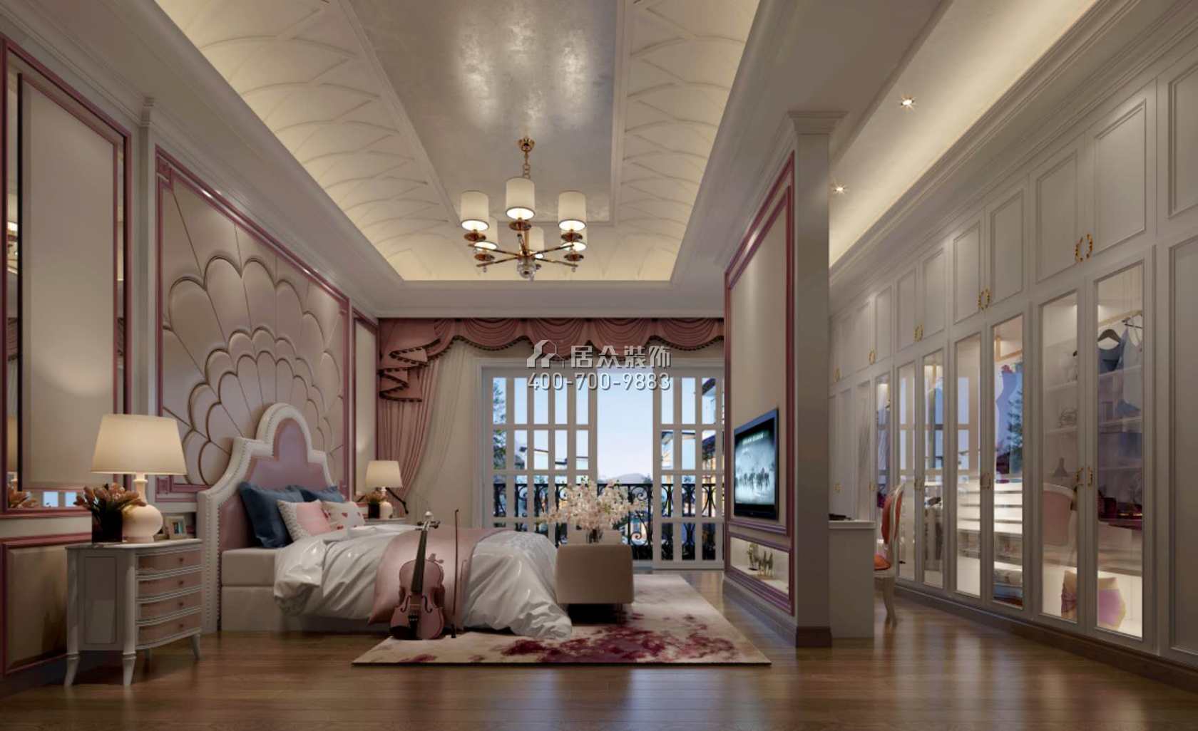 碧桂园太阳城405平方米欧式风格别墅户型卧室装修效果图