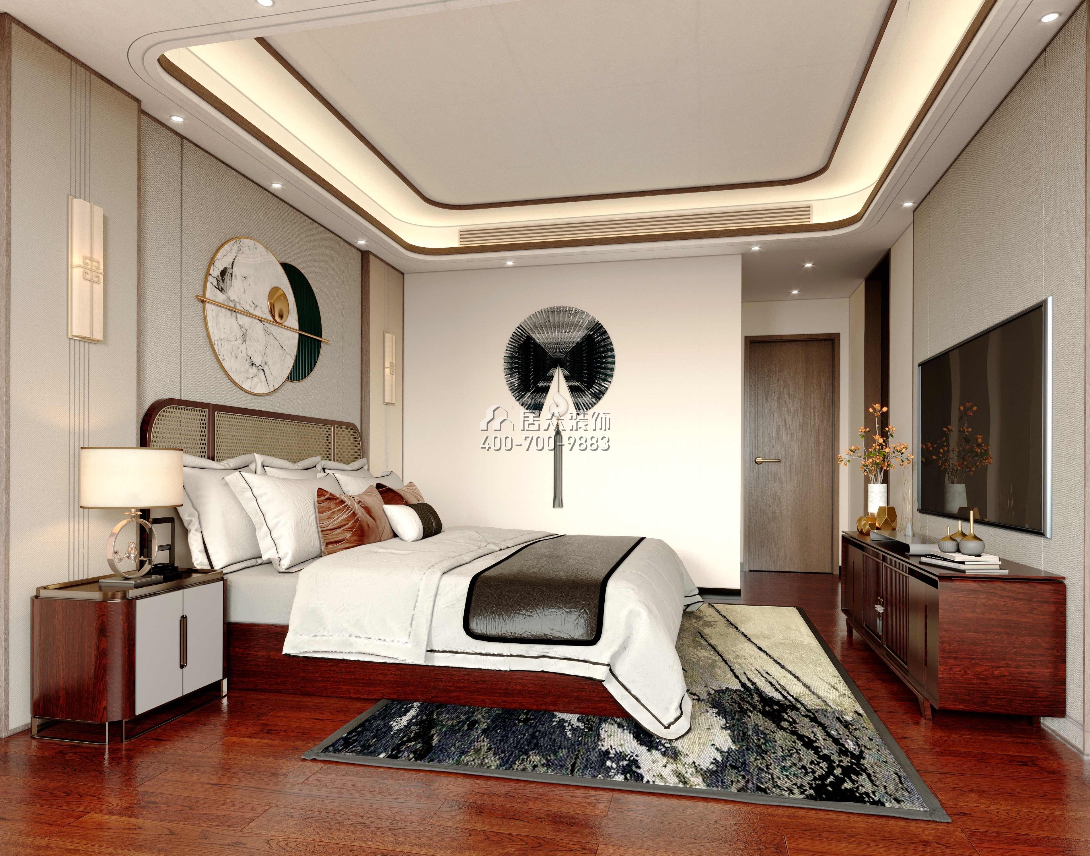 光华园176平方米中式风格平层户型卧室装修效果图