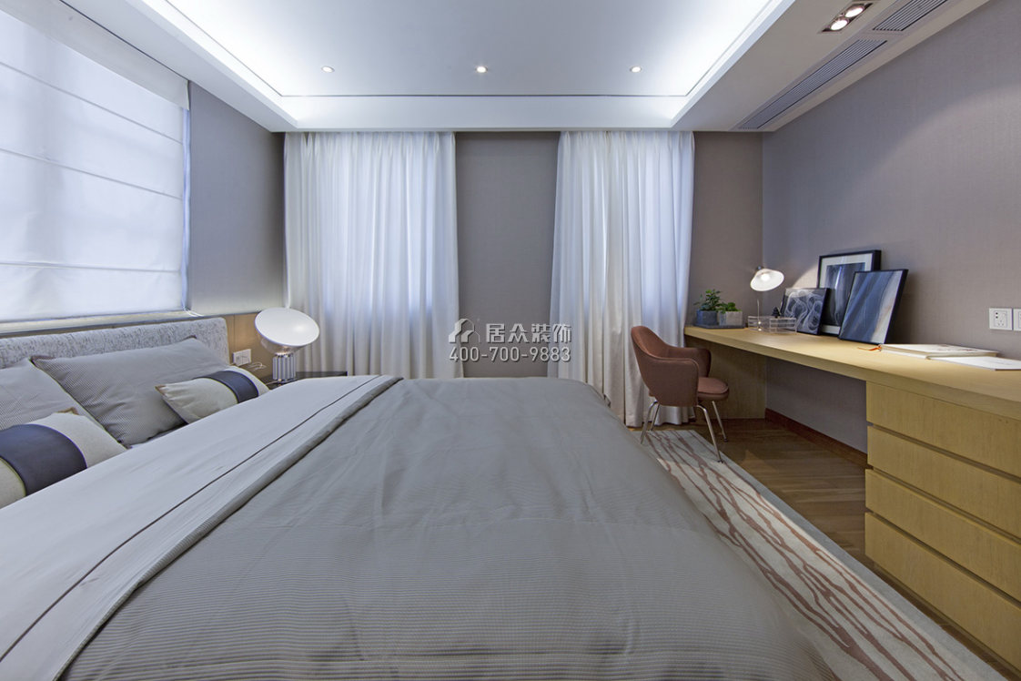 保利国际广场200平方米现代简约风格平层户型卧室装修效果图