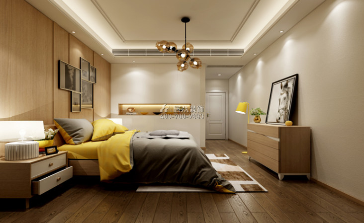 方直珑湖湾163平方米现代简约风格平层户型卧室装修效果图