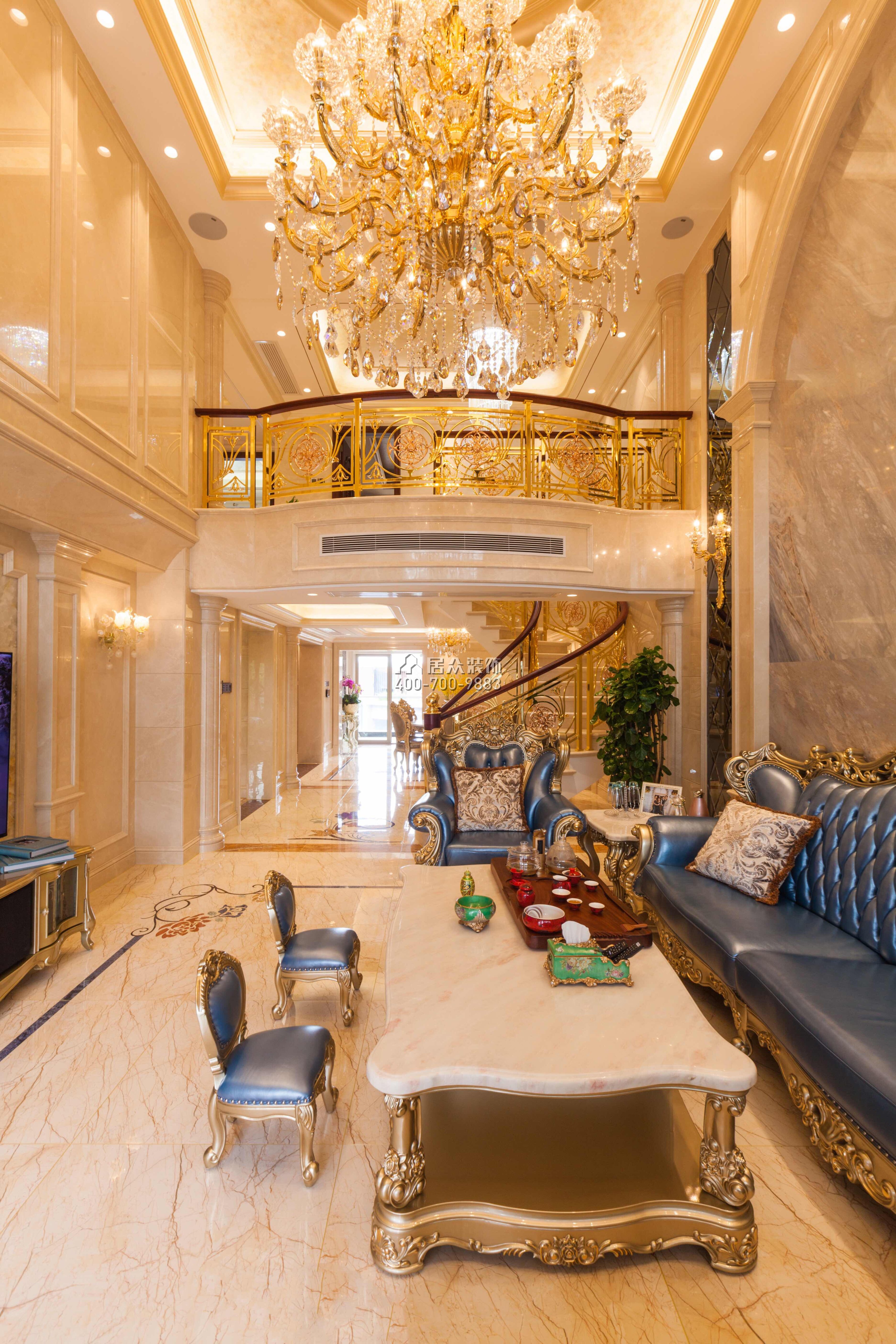 星河丹堤350平方米歐式風格復式戶型客廳裝修效果圖