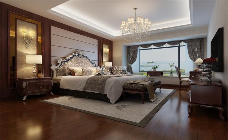 侨香诺园298平方米欧式风格平层户型卧室装修效果图