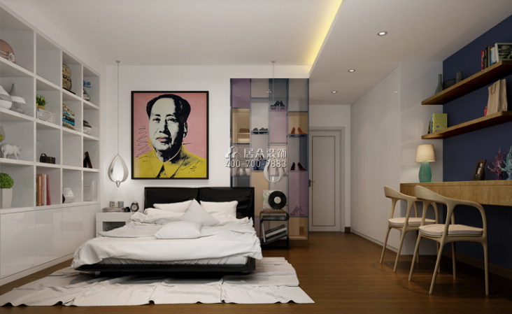 天下锦城112平方米现代简约风格平层户型卧室装修效果图