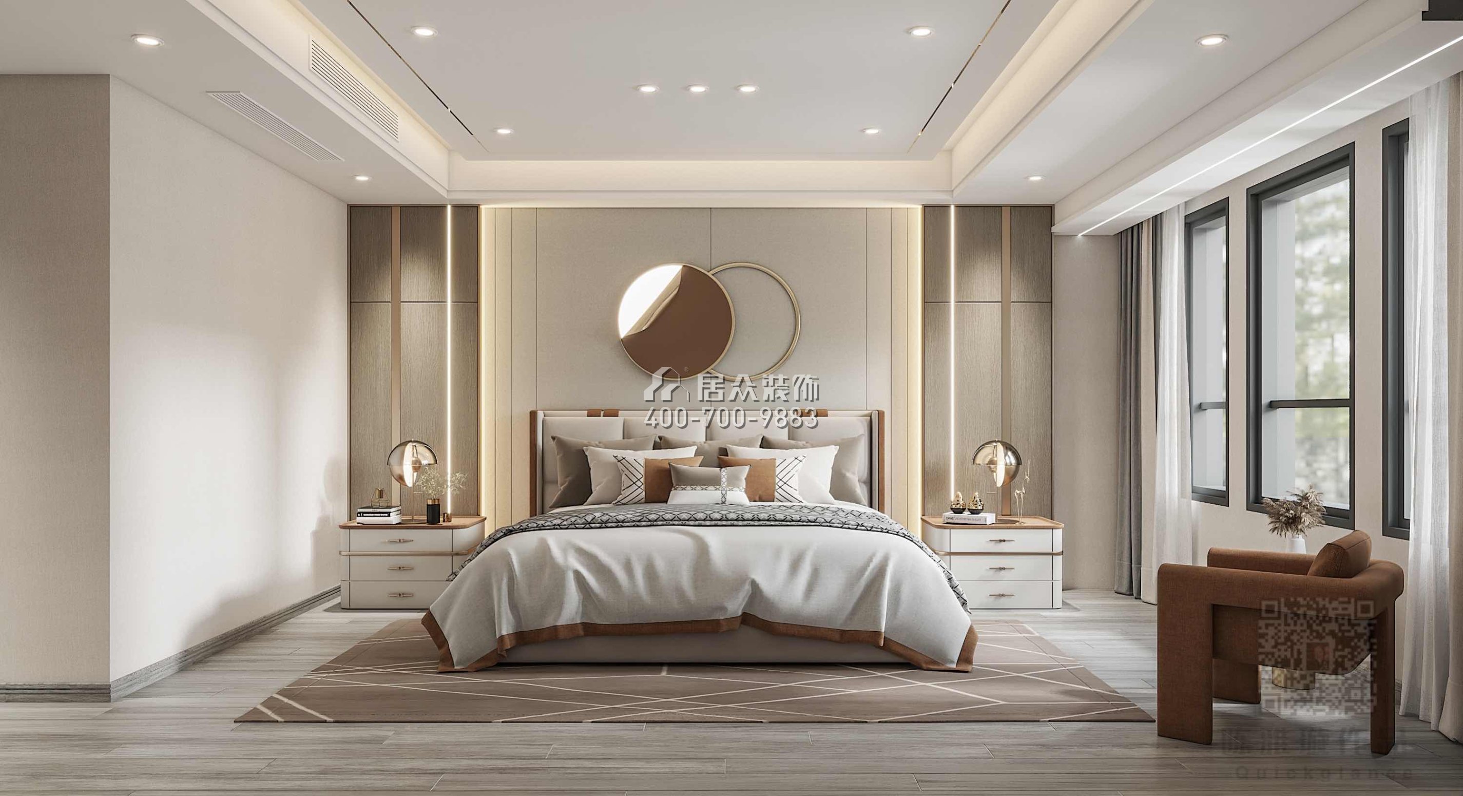 海伦堡爱ME城市250平方米现代简约风格复式户型卧室装修效果图