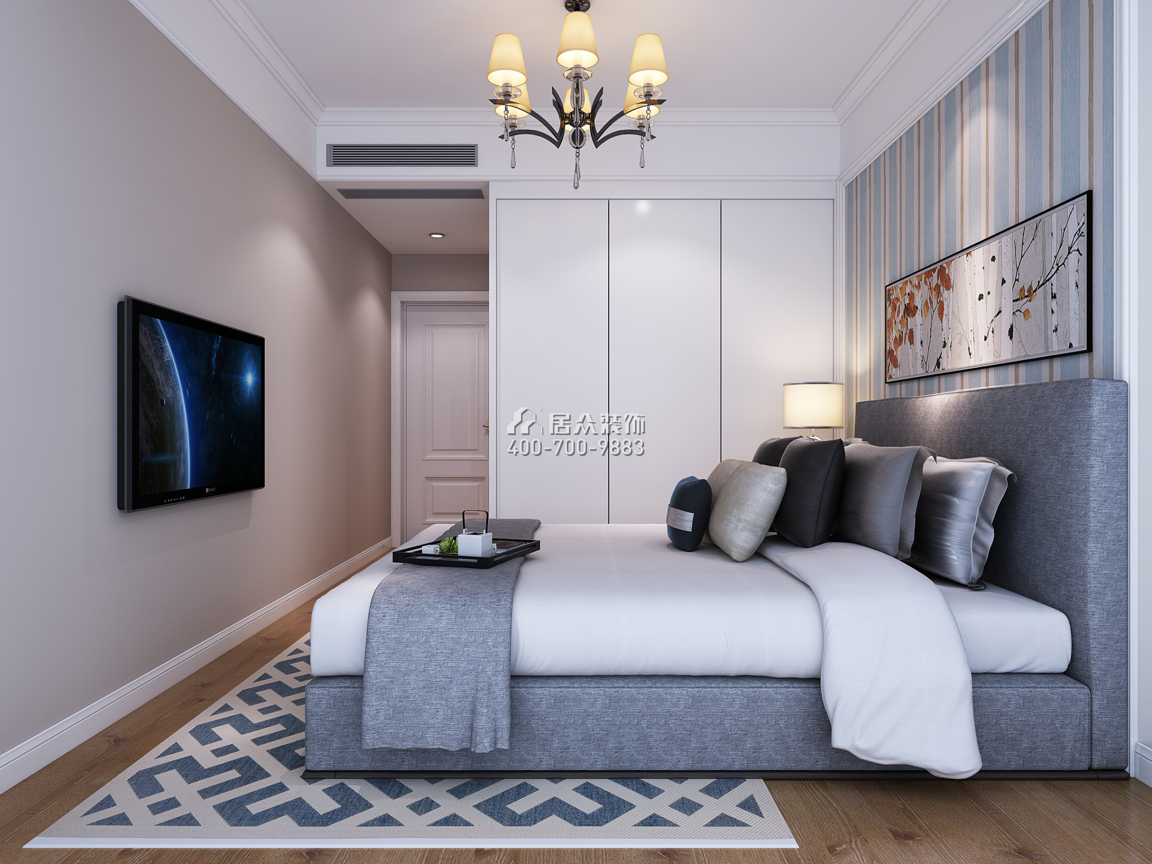星河银湖谷89平方米其他风格平层户型卧室装修效果图