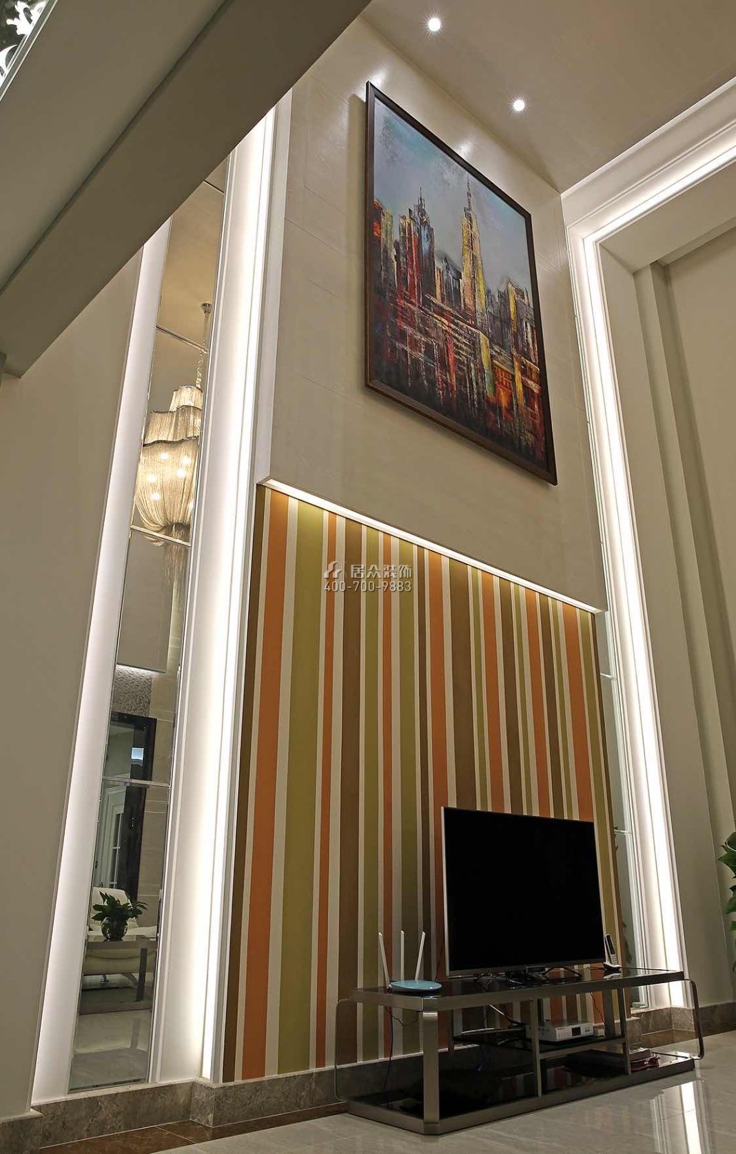 豐泰觀山碧水650平方米現代簡約風格別墅戶型客廳裝修效果圖