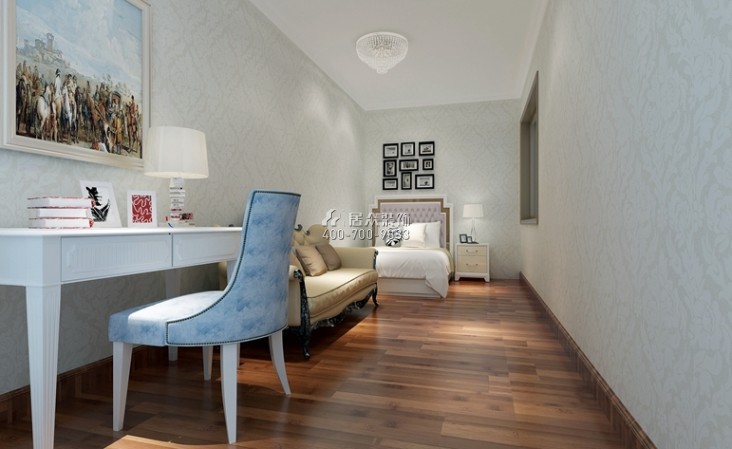 無錫碧桂園300平方米中式風格別墅戶型臥室裝修效果圖