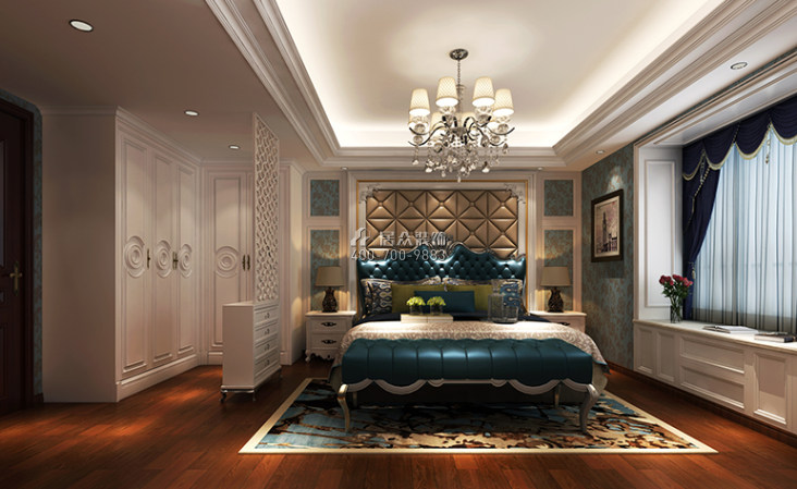 中伦东海岸130平方米欧式风格平层户型卧室装修效果图