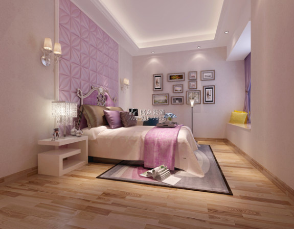 雅居乐剑桥郡245平方米欧式风格平层户型卧室装修效果图