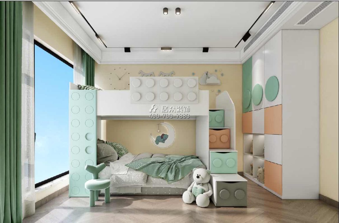 天鹅堡370平方米现代简约风格平层户型儿童房装修效果图