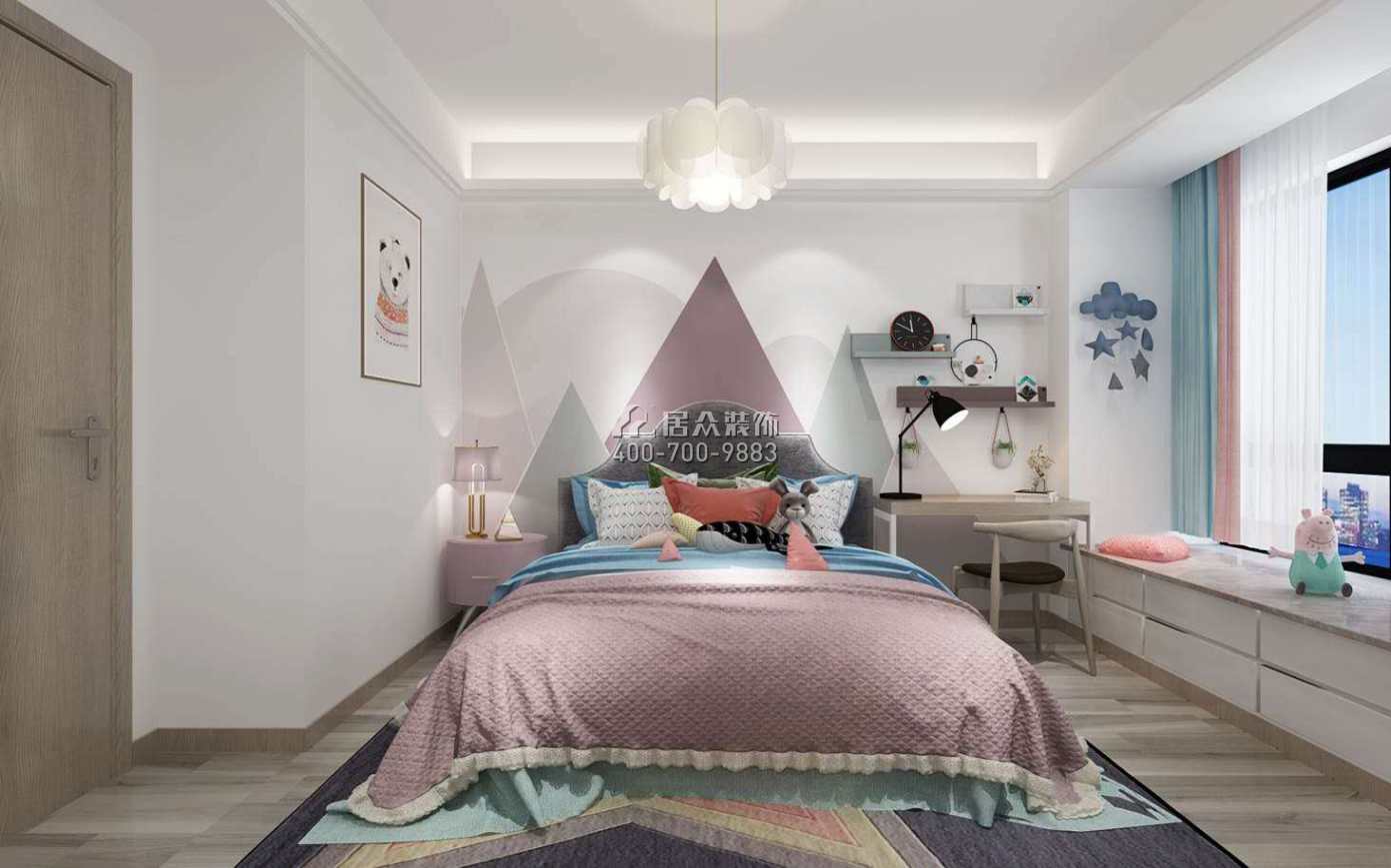 老西门155平方米北欧风格平层户型卧室装修效果图