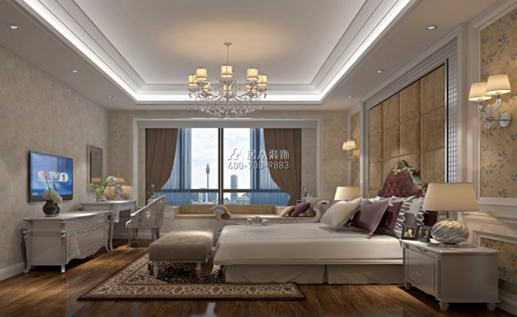 中海千灯湖一号200平方米欧式风格平层户型卧室装修效果图