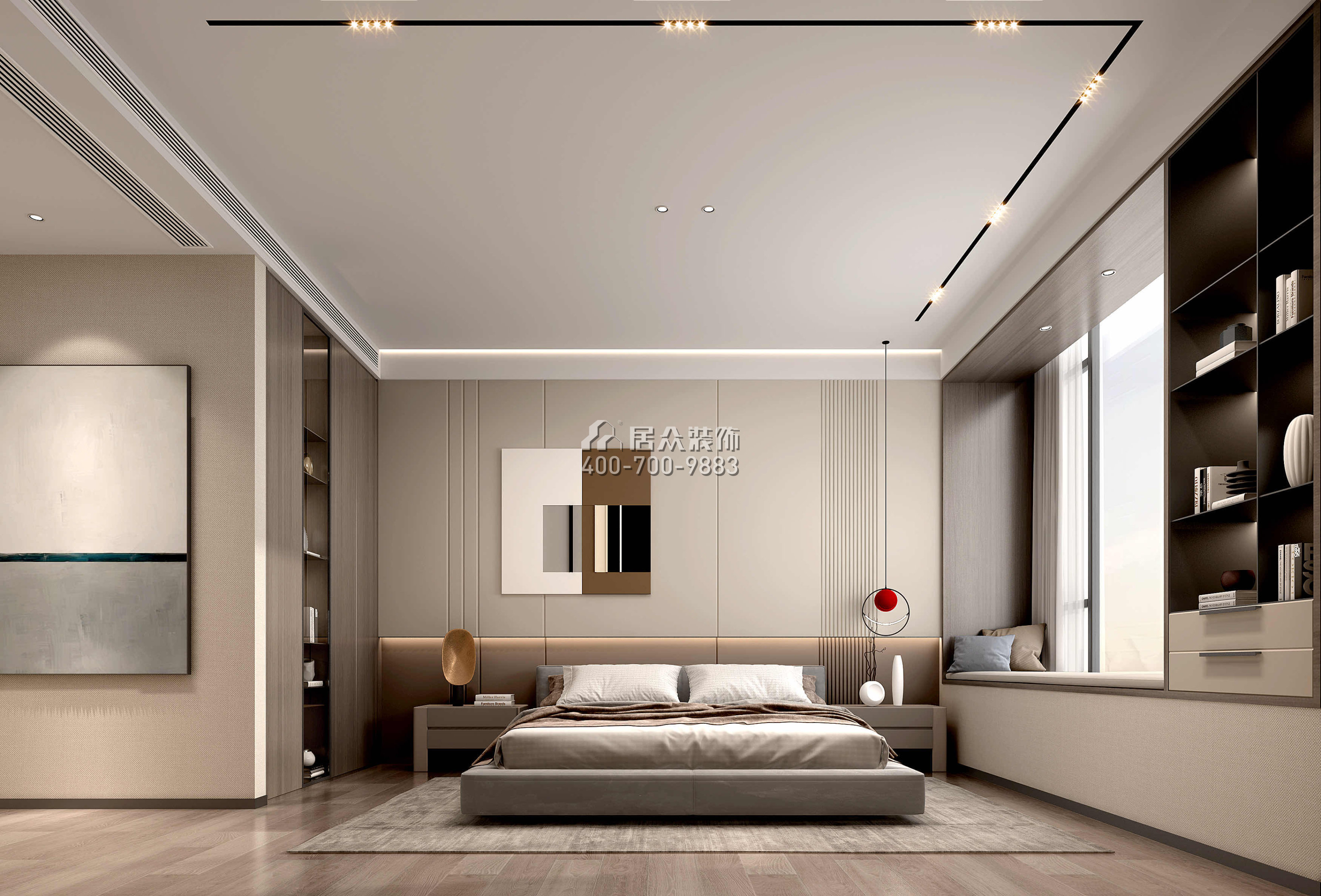 假日君悅灣380平方米現代簡約風格復式戶型臥室裝修效果圖
