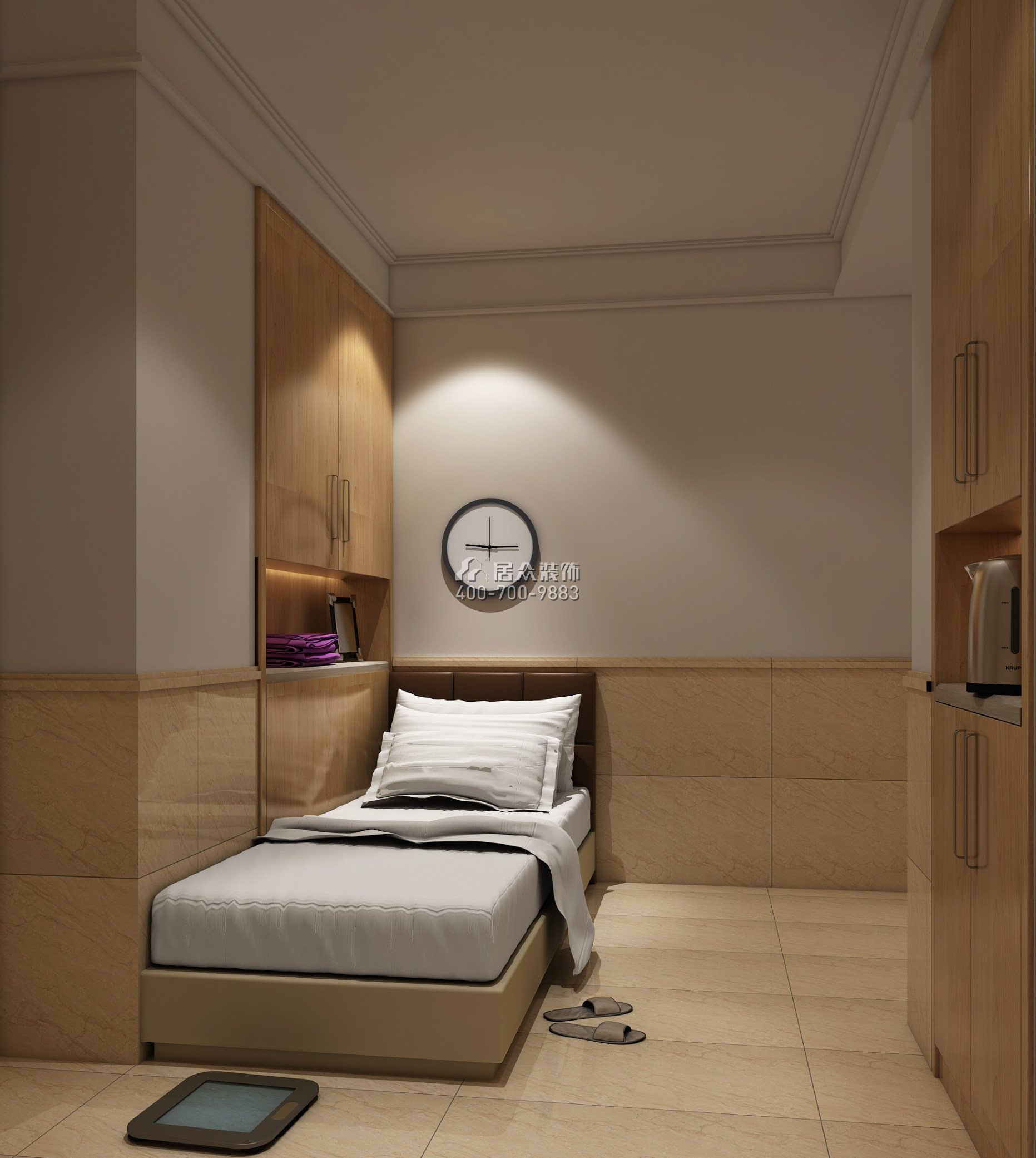 保利国际350平方米现代简约风格平层户型卧室装修效果图