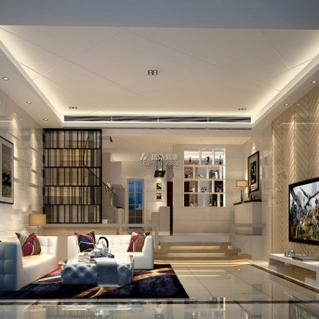 美的君兰高尔夫420平方米现代简约风格别墅户型封面装修效果图