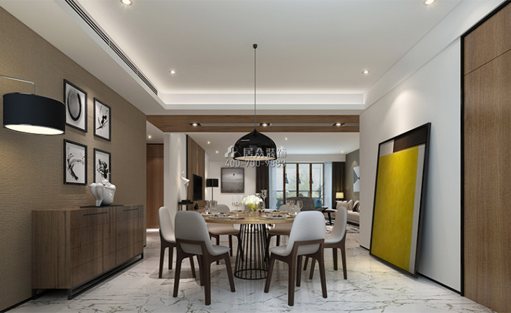 萬科云城一期235平方米現代簡約風格平層戶型客廳裝修效果圖