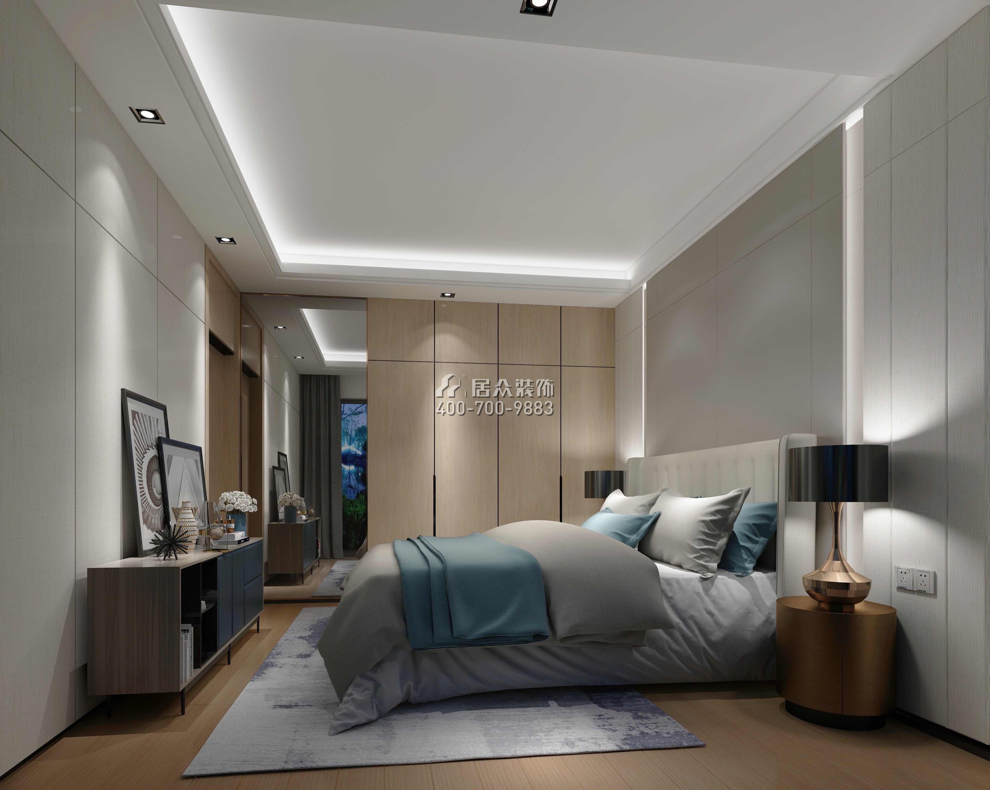 华发世纪城105平方米现代简约风格平层户型卧室装修效果图