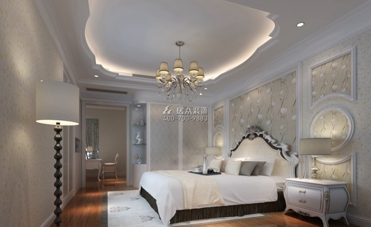 融创熙园180平方米欧式风格平层户型卧室装修效果图