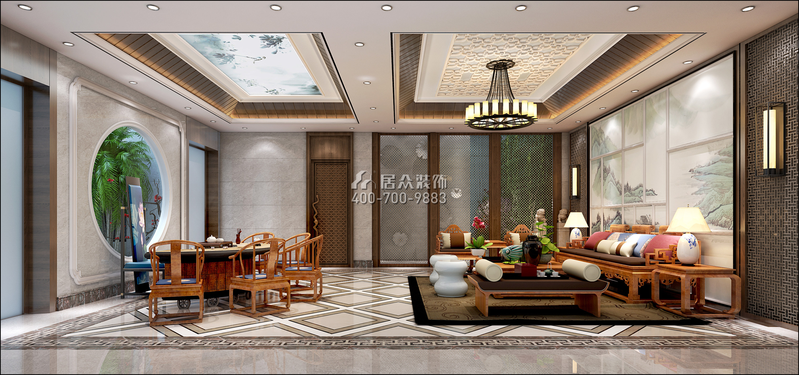 天骄御峰375平方米其他风格别墅户型客厅九州平台官方网站（中国）有限公司效果图
