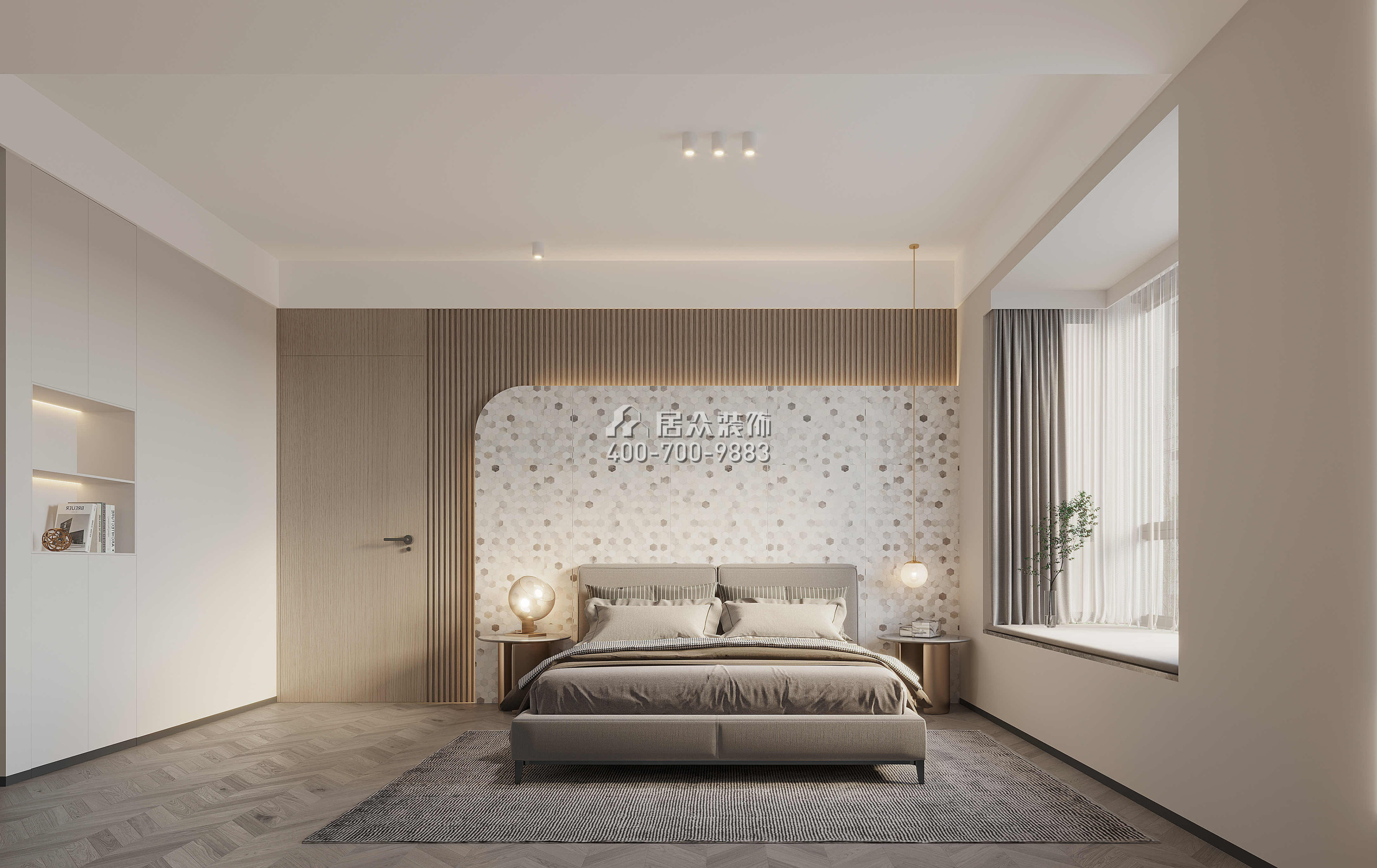 發展興苑120平方米現代簡約風格平層戶型臥室裝修效果圖
