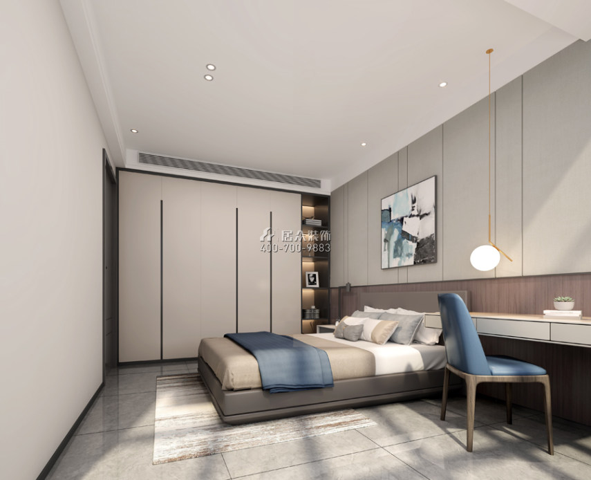 中海怡美山庄100平方米现代简约风格复式户型卧室装修效果图