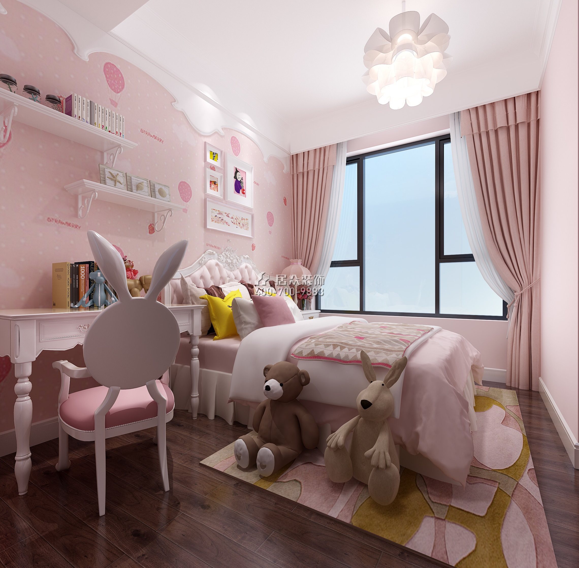 廣州華發四季182平方米混搭風格平層戶型兒童房裝修效果圖