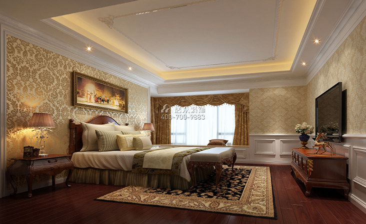 新会玉圭园263平方米欧式风格复式户型卧室装修效果图