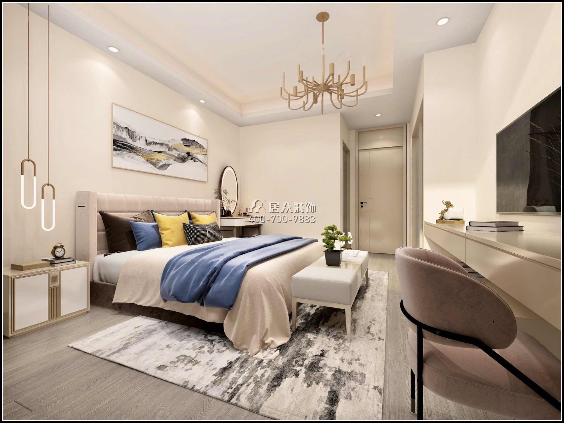 金鸿利嘉阁320平方米中式风格复式户型卧室装修效果图